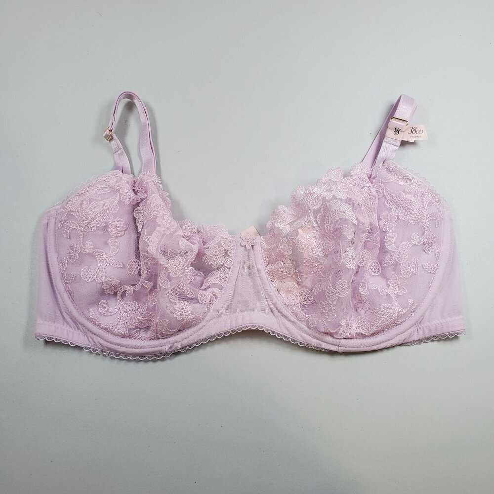 Victoria's Secret Dream Angels Unlined Lace Balconette Bra Women Size 38DD NWT